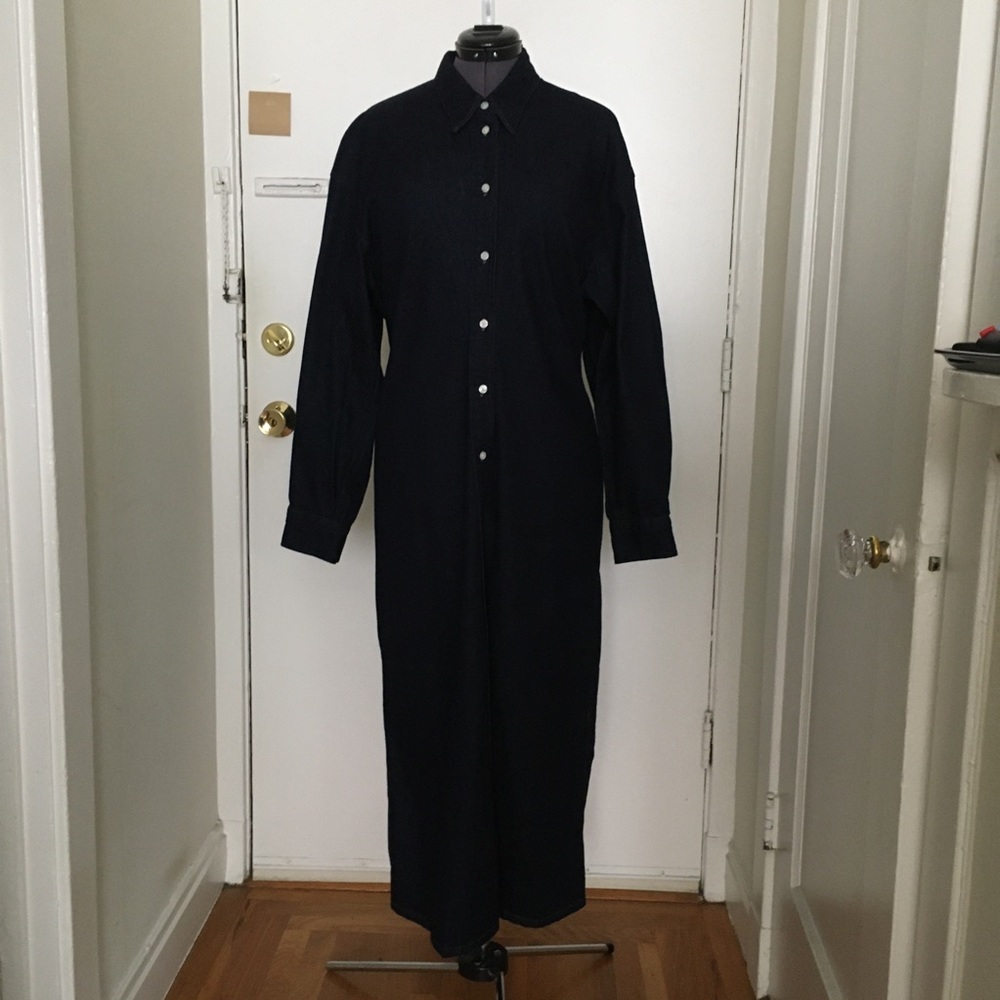 Dark denim shirt dress